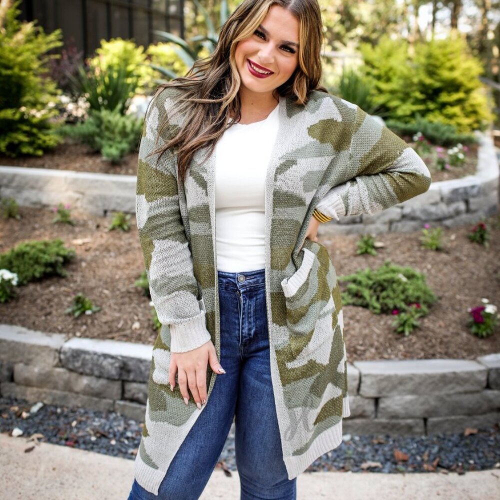 🌊Jess Lea Lucca Camo Cardigan